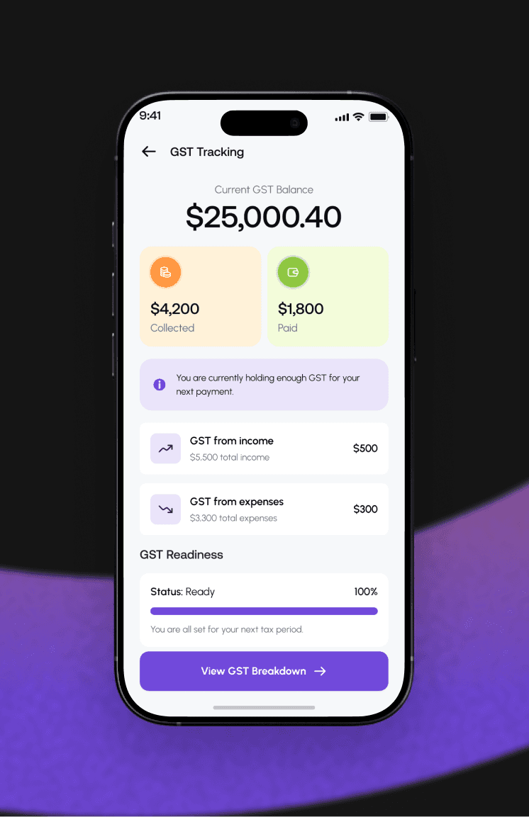Mobile app financial calculations screen