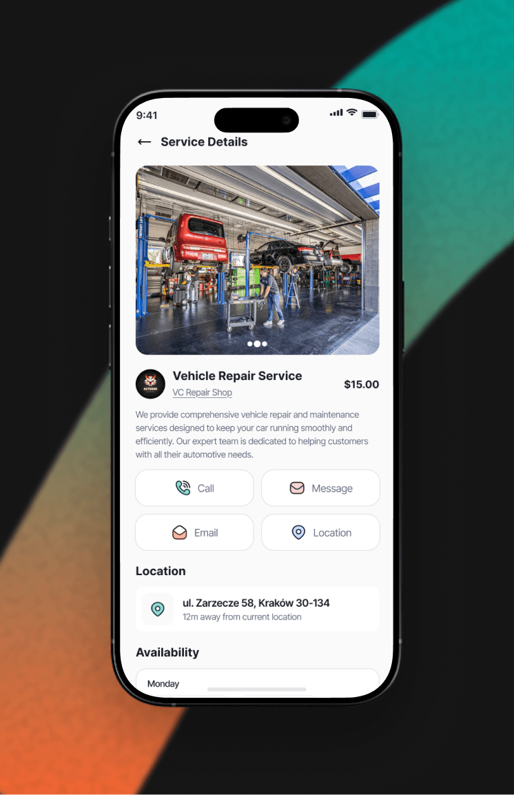 Mobile app collection screen