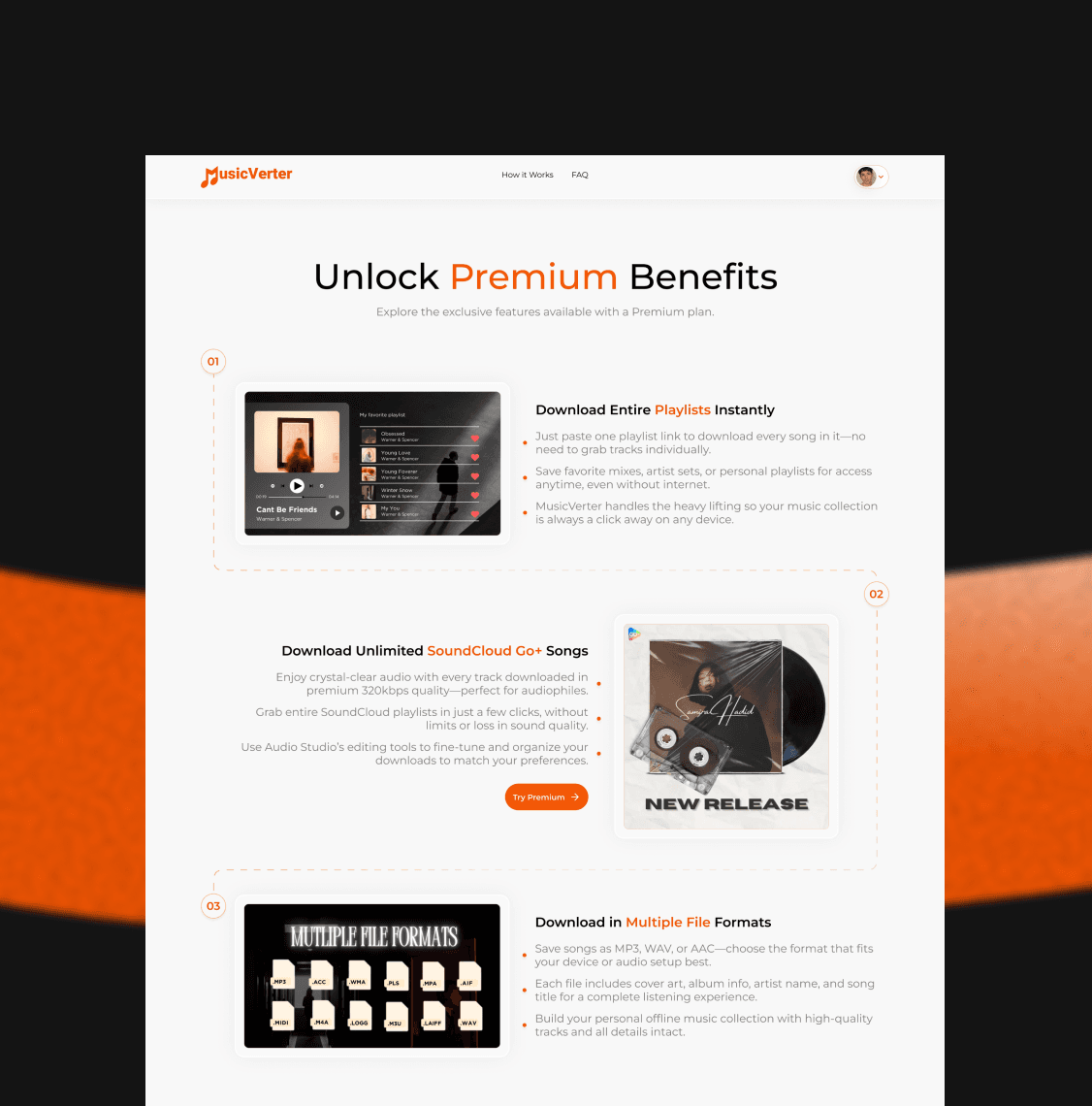 Music Verter onboarding screen