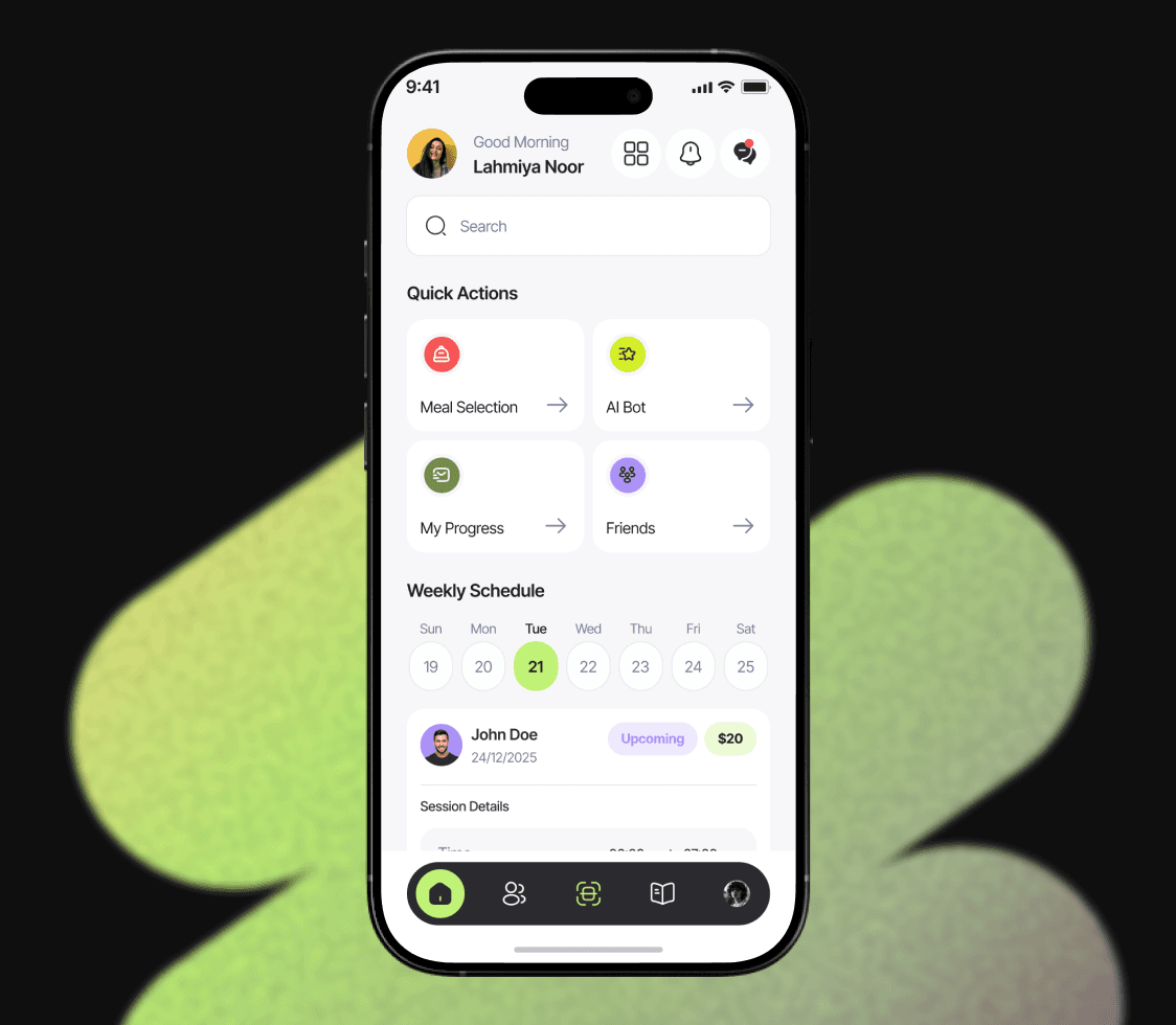 Mobile app interface shown on a phone